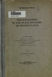 subvention state finances pennsylvania dissertation Epub