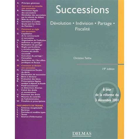 successions devolution indivision Kindle Editon