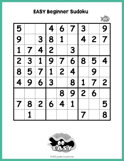 sudoku beginners easy medium puzzles PDF