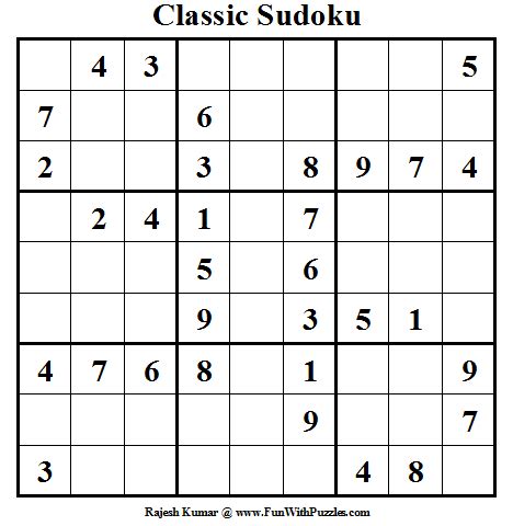 sudoku classic day to day 2006 PDF