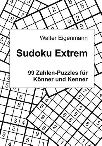 sudoku extrem zahlen r tsel k nner kenner Reader