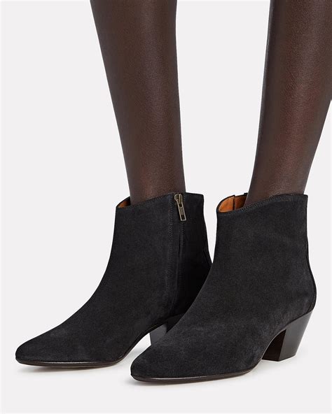 suede black booties