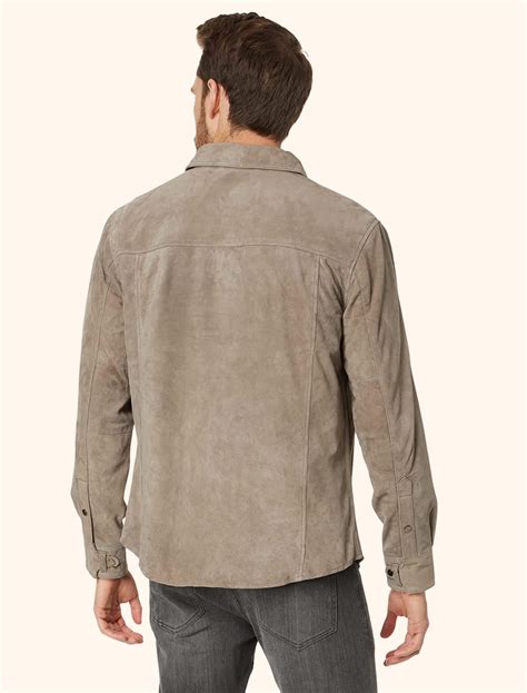 suede mens shirt