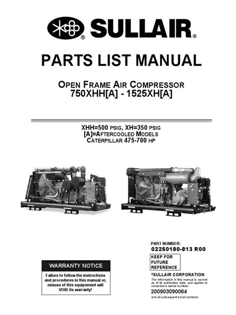 sullair compressor manual for 4509 Doc