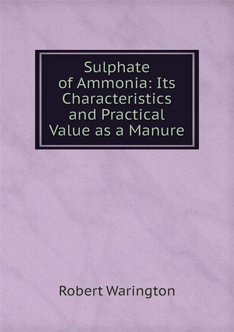 sulphate ammonia characteristics practical manure Kindle Editon