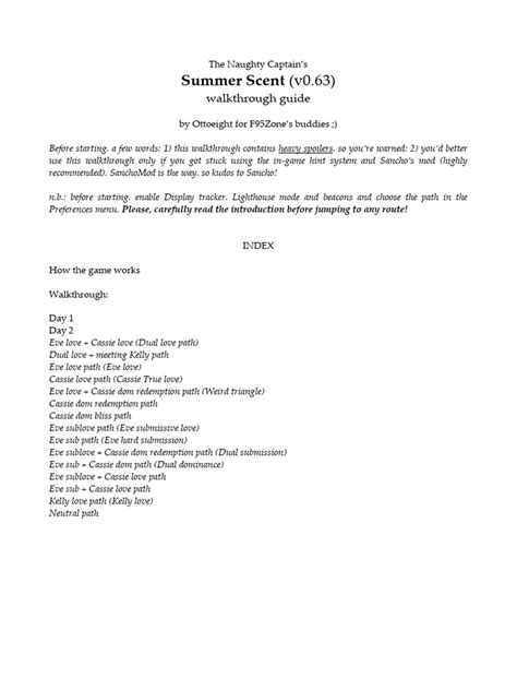 Summer Scent Game Walkthrough