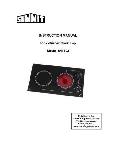 summit b41602 ranges owners manual Epub