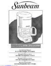 sunbeam 3256 coffee makers owners manual PDF