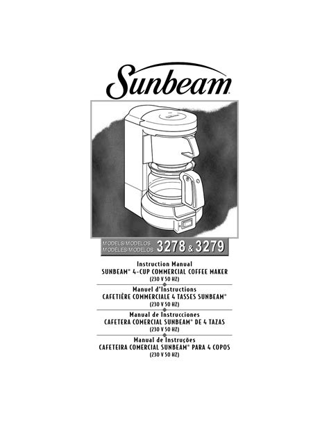 sunbeam coffee makers owners manual Doc