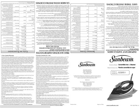 sunbeam instruction manual Kindle Editon