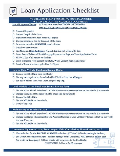 Checklist graphic for applying for student loans