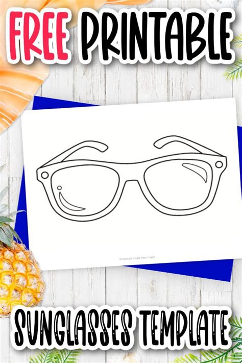 Sunglasses Template Free Printable