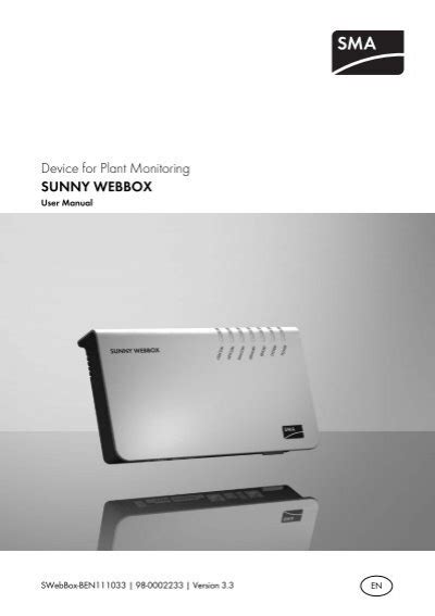 sunny webbox user manual Doc