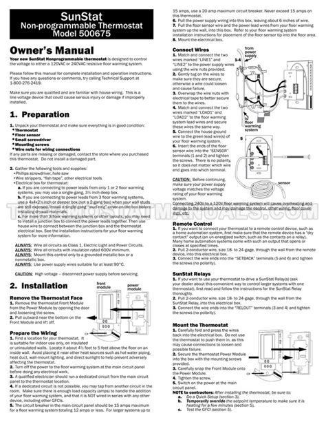 suntouch floor warming system manual Doc