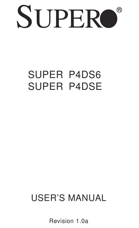 supermicro p4dse owners manual Kindle Editon