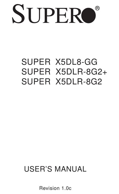 supermicro x5dlr 8g2 owners manual Doc