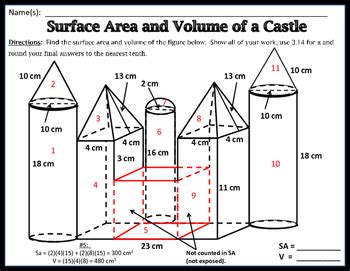 surface area and volume castle answer key Reader