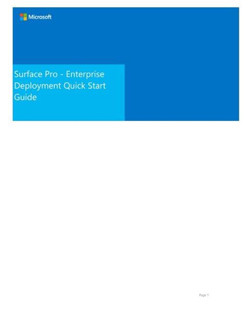 surface enterprise deployment guide Reader