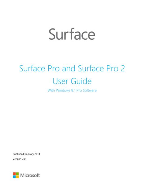 surface pro 2 user guide Doc