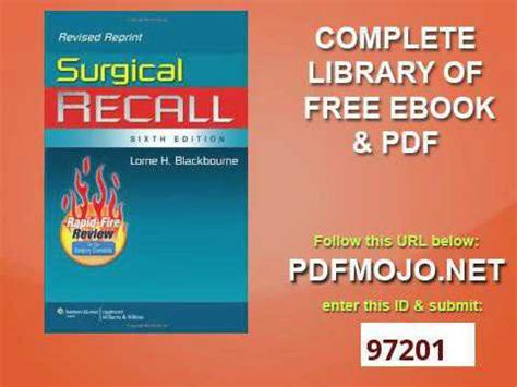 surgical recall 6th edition recall series Epub