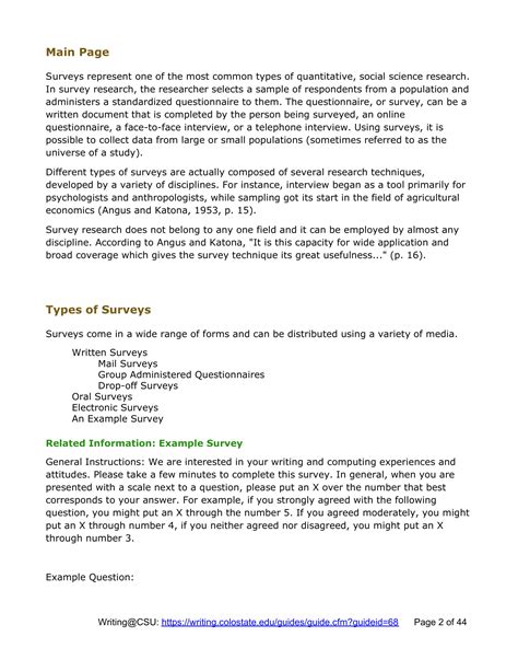 survey instructions examples pdf Epub