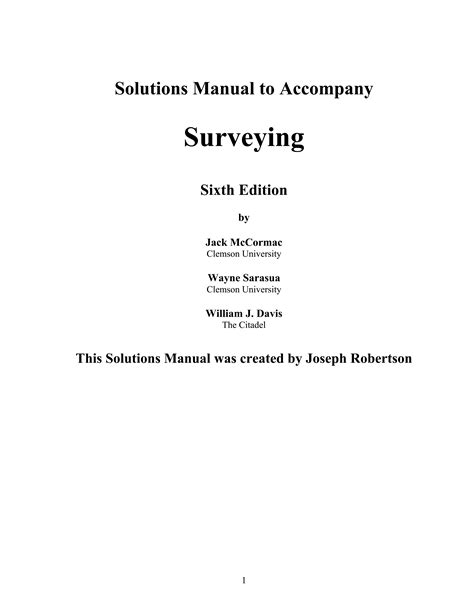 surveying 6th edition jack mccormac solutions manual Doc
