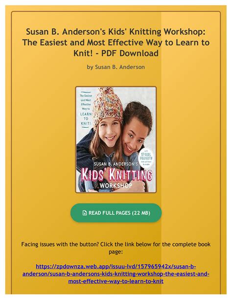 susan andersons kids knitting workshop Kindle Editon