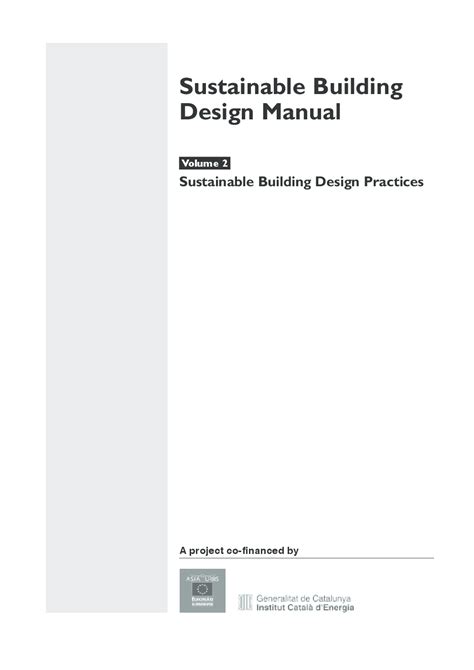 sustainable building design manual sustainable building design practices pdf Kindle Editon