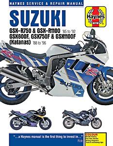 susuki reparatie en onderhoud aan de gsxr750 1100 katana gsx 600f 750f 1100f 19851993 Doc