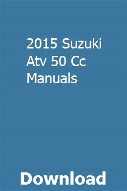 suzuki atv 50 cc owners manual PDF