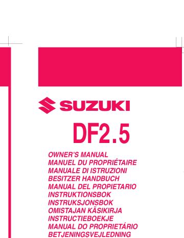 suzuki df 25 owners manual Kindle Editon