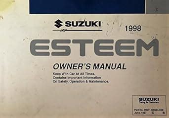 suzuki esteem owners manual PDF