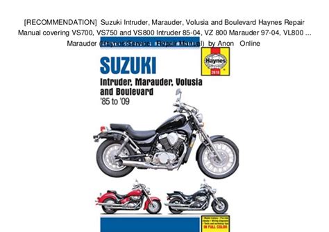 suzuki intruder vs800 manual pdf PDF