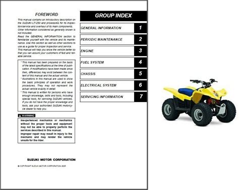 suzuki lt z50 service manual PDF