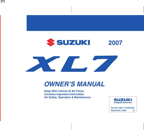 suzuki xl7 for user guide Reader