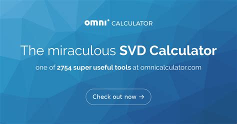 svd calculator