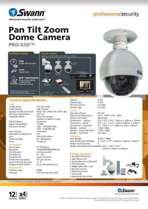 swann sw331 pr6 security cameras owners manual PDF