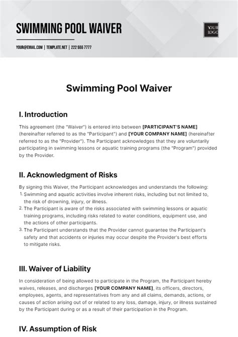 swimming-pool-waiver-tenant-rental-protection-agency-free Ebook Reader