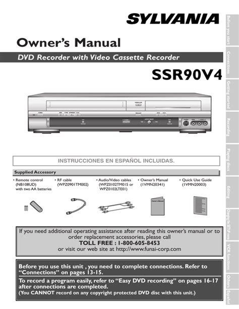 sylvania ssr90v4 dvd players owners manual Doc