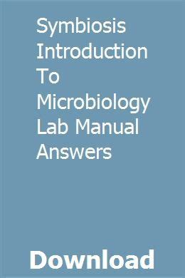 symbiosis microbiology lab manual answers Reader