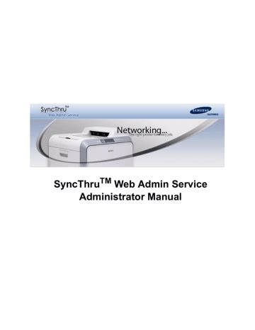 syncthru web service manual Kindle Editon