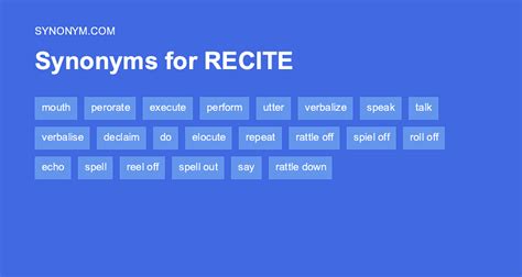 synonym for recite