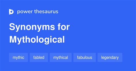 synonyms for mythological