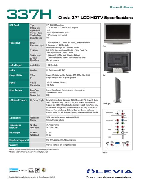 syntax olevia 337h manual Epub