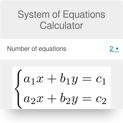 system calculator equations