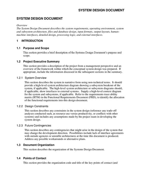 system design document template PDF