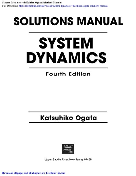 system dynamics solutions manual 4th edition Kindle Editon