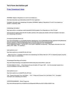 ta13 form 2nd edition PDF