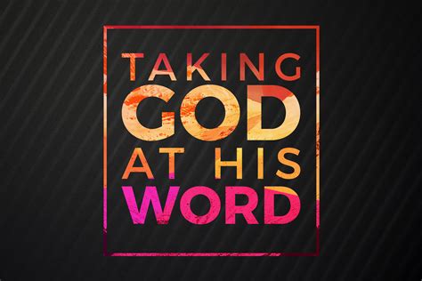 take god at his word Kindle Editon