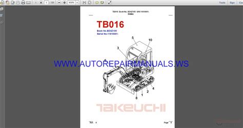 takeuchi tb016 operator manual Doc